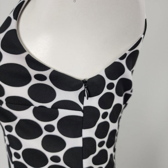 Joseph Ribkoff Black Retro Print Sheath Dress Size 4 - Picture 7 of 11